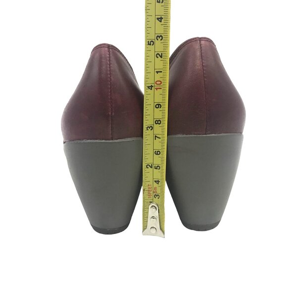 Merrell Mary Jane Heel Women 8 Burgundy Leather Worn 1X - Picture 7 of 10